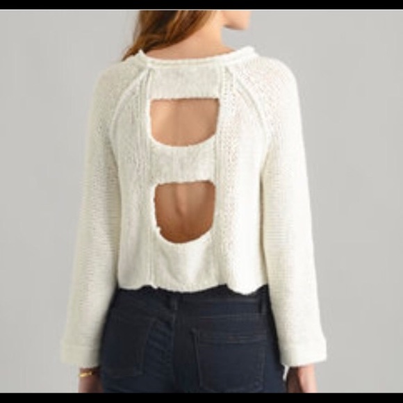 Free People Knit Sweater w/ Back Cutouts - Picture 3 of 6